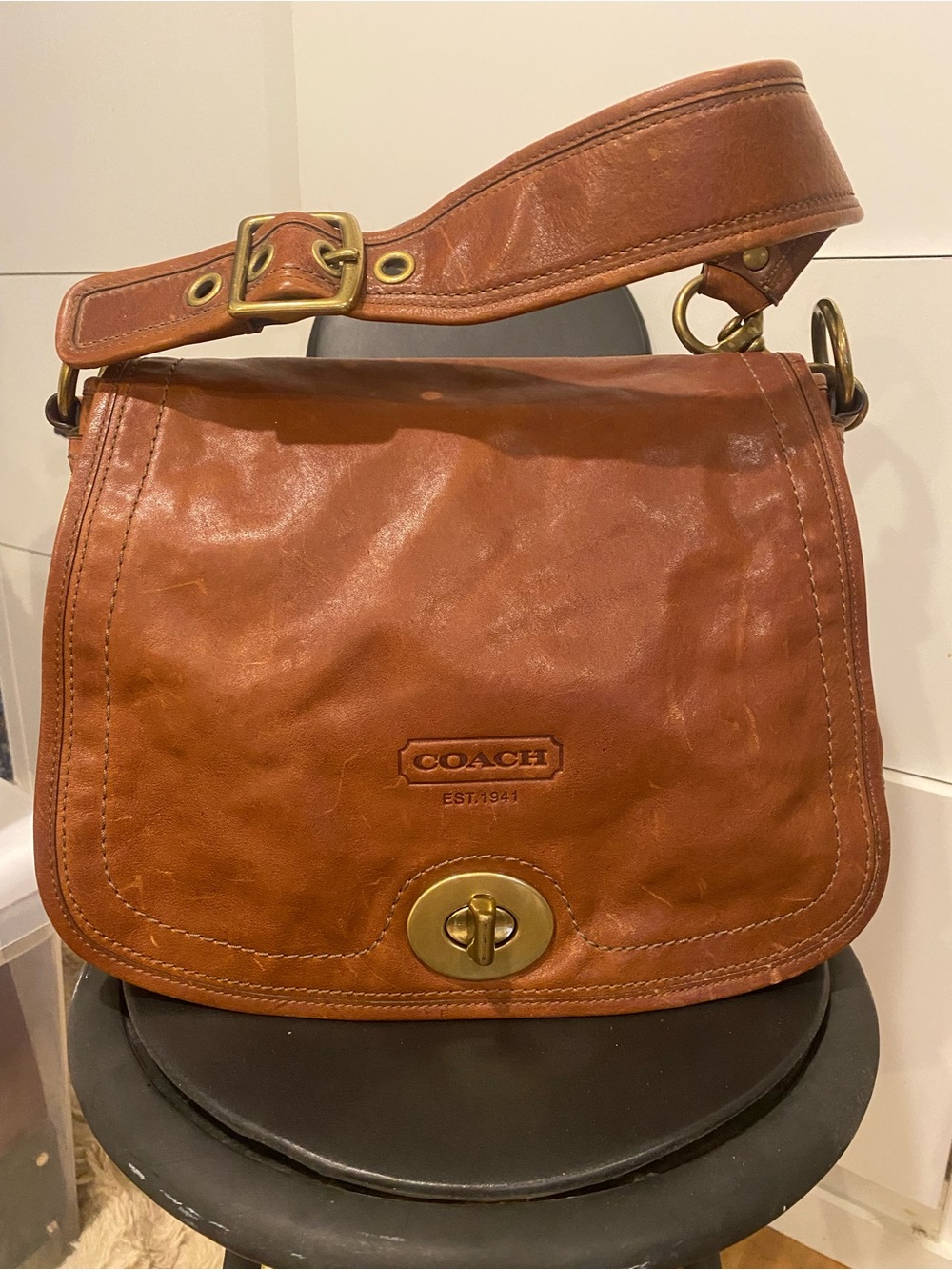 Coach 65th Anniversary Legacy Bag in Chestnut Brown
